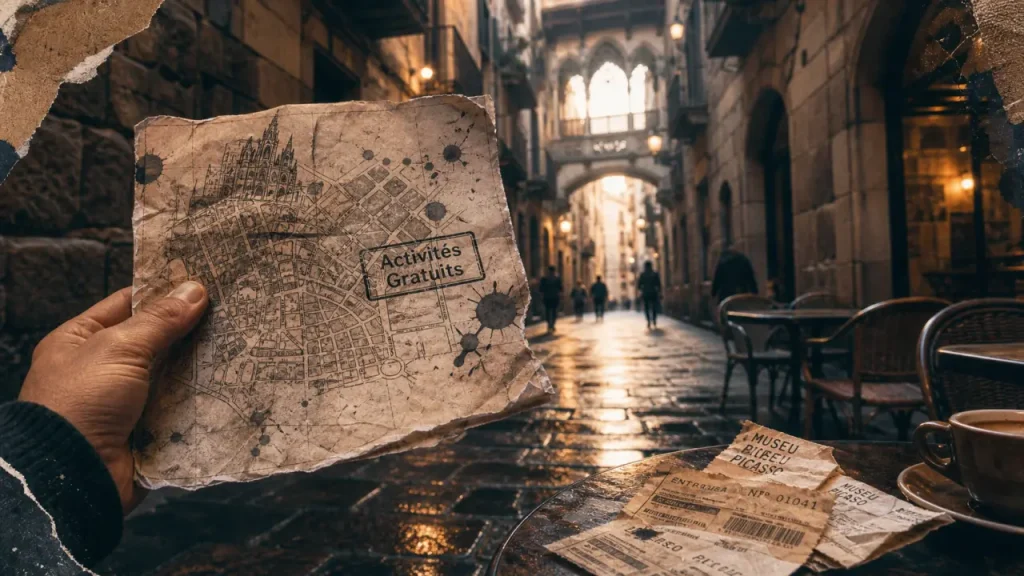 Activités gratuites Barcelone : ruelle du Barri Gòtic et plan de musée gratuit