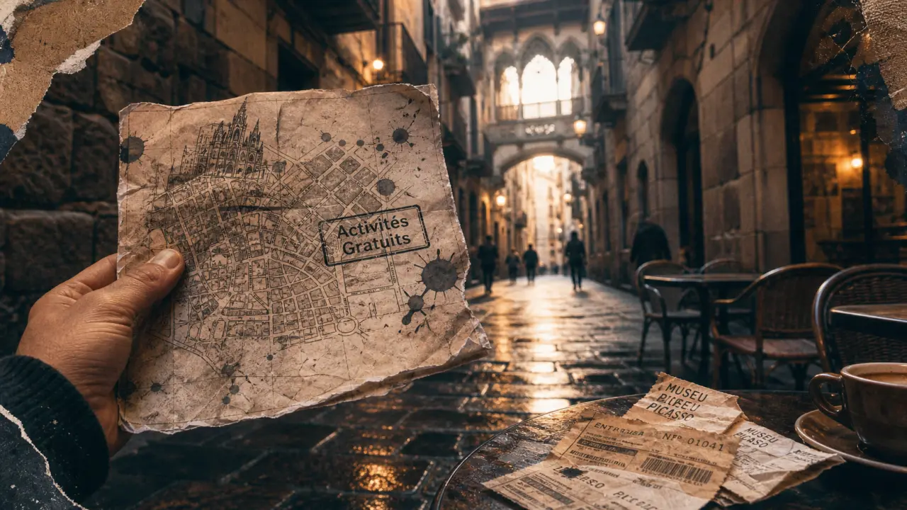Activités gratuites Barcelone : ruelle du Barri Gòtic et plan de musée gratuit