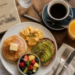 brunch barcelone à Eixample : pancakes, œufs, toast avocat