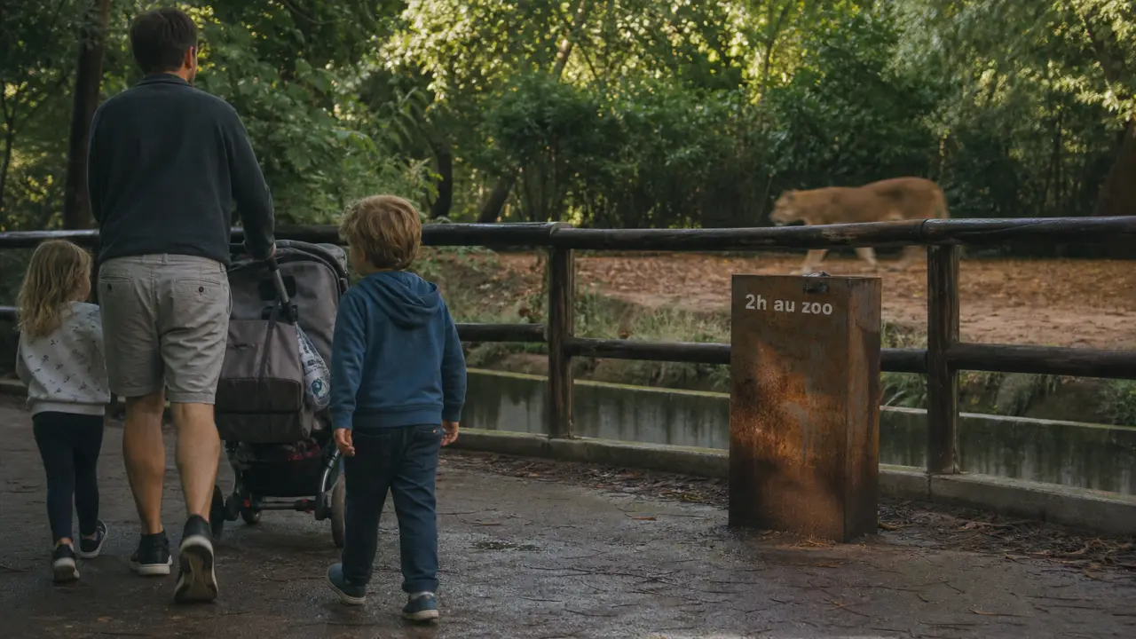 Combien de temps pour visiter le zoo de Barcelone : 2h, famille au zoo