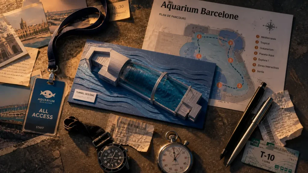 Combien de temps pour visiter l’aquarium de barcelone : 1 h 30 à 2 h, bon créneau anti-foule