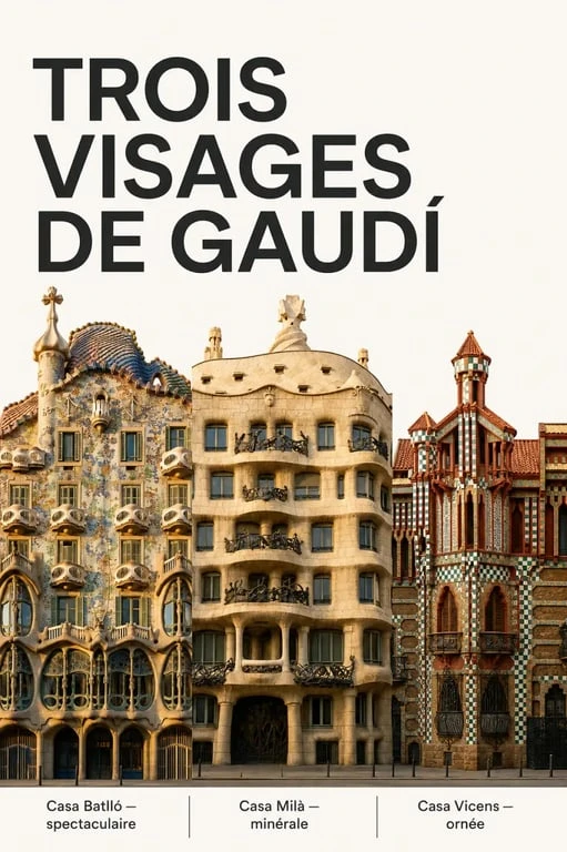 Quelle casa visiter à Barcelone : comparaison visuelle entre la Casa Batlló, la Casa Milà et la Casa Vicens