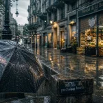 Pluie Barcelone sous un parapluie : météo à vérifier