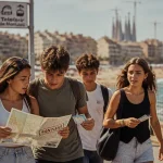 Que faire a Barcelone avec un ado : adolescents sur le front de mer, Barcelone