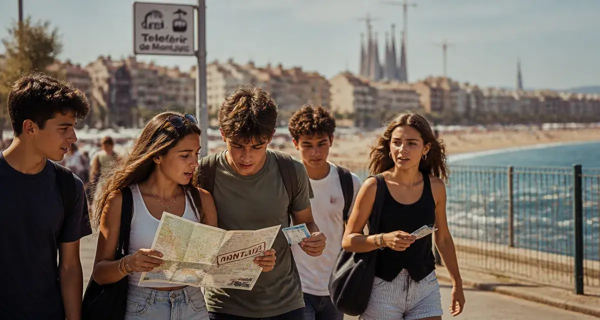 Que faire a Barcelone avec un ado : adolescents sur le front de mer, Barcelone