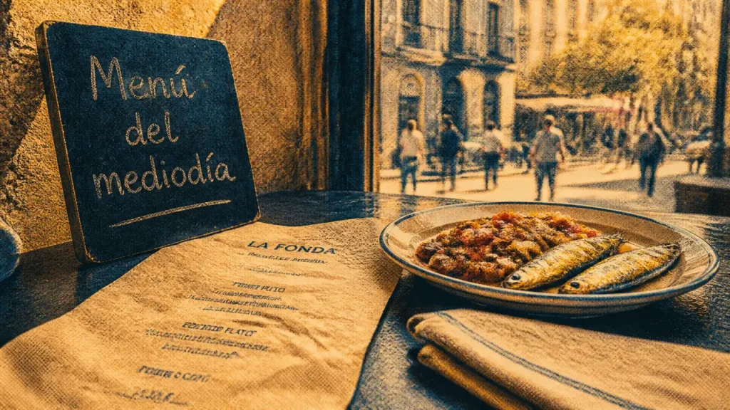 Restaurant barcelone : menu du midi 14h en quartier