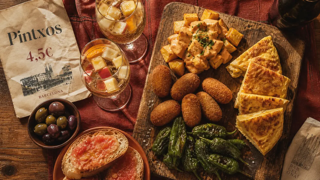Tapas pas cher barcelone : patatas bravas, croquetas, sangria