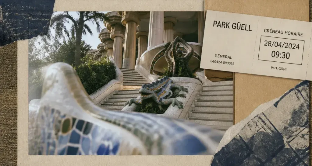 Visiter parc guell barcelone : billet pour l’escalier du dragon et mosaïques