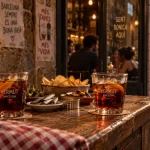 barcelone bars : vermouth ambré et tapas à l’apéritif, rue en golden hour