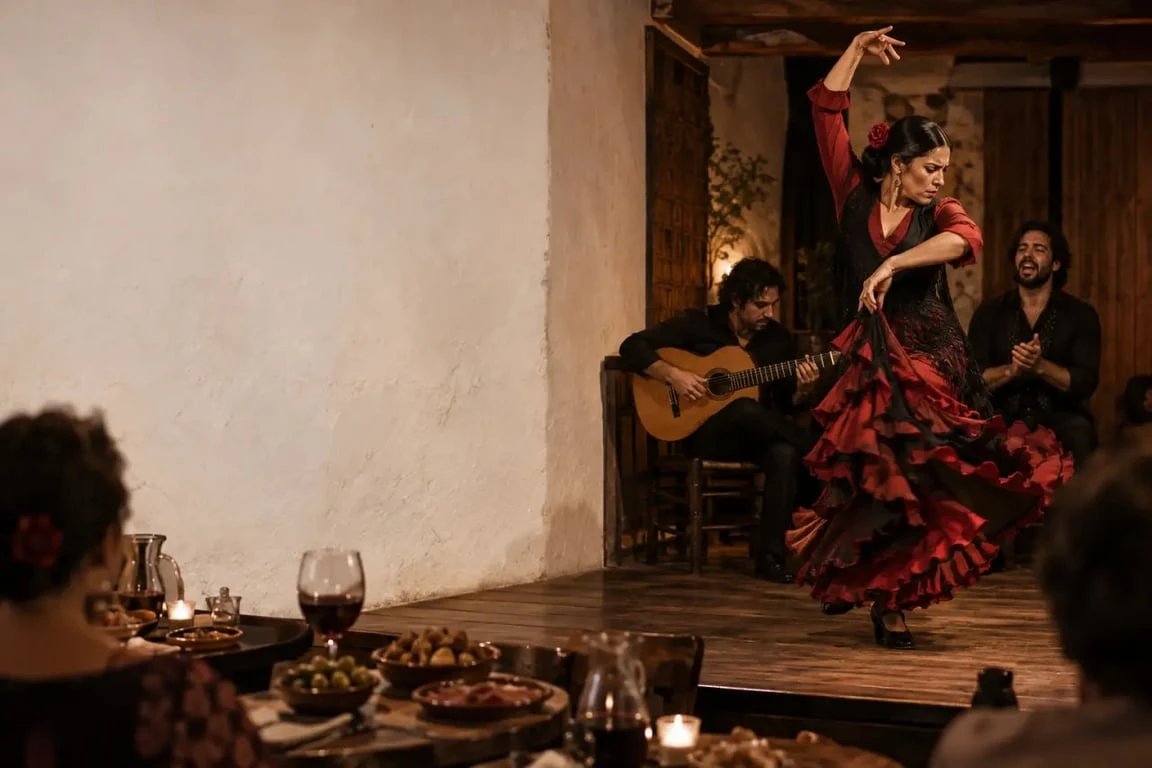 Soirée flamenco avec tapas à Barcelone dans un tablao