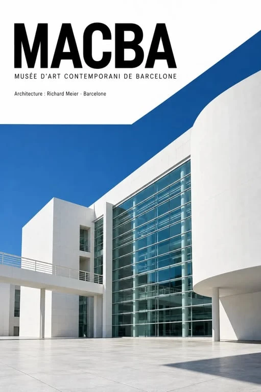 Architecture moderne du MACBA, un lieu incontournable de l'art moderne à Barcelone