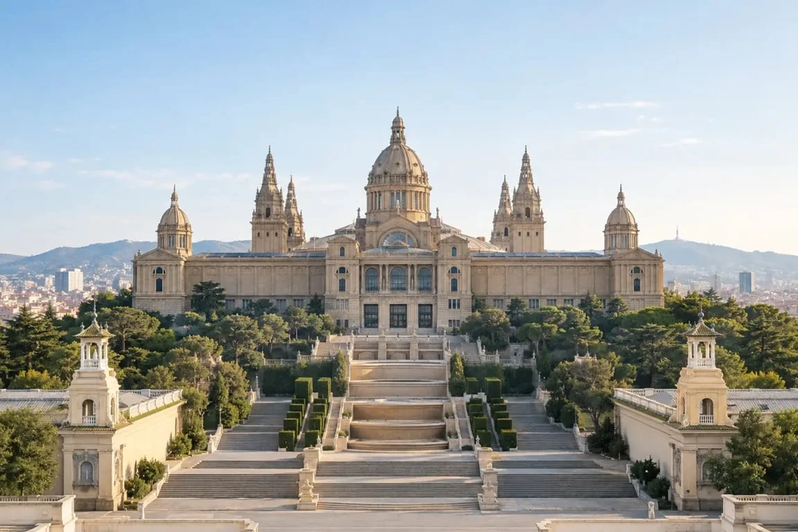 Musée national d’Art catalan à Barcelone dans le Palau Nacional sur la colline de Montjuïc