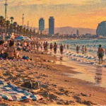 Les plus belles plages a barcelone : Barceloneta à Sitges, plage urbaine animée