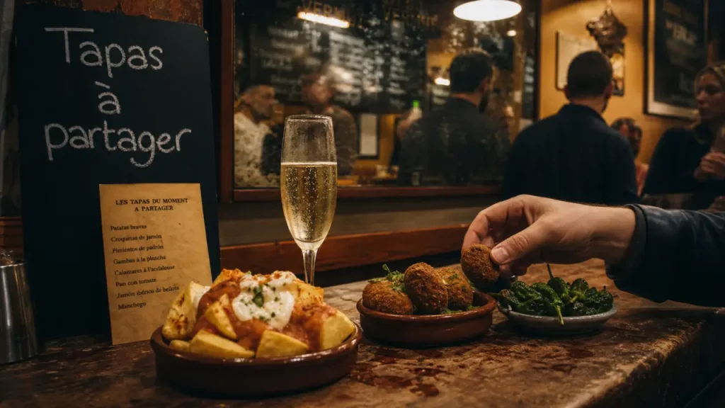 Meilleures tapas barcelone : tapas à partager, patatas bravas et cava