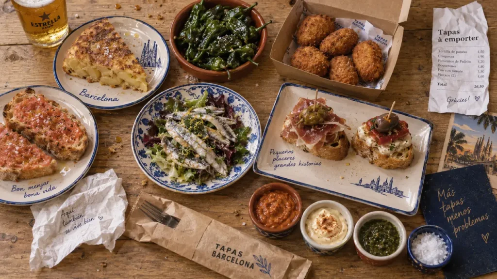 Tapas à emporter à Barcelone : les plats qui voyagent bien, et ceux à manger sur place